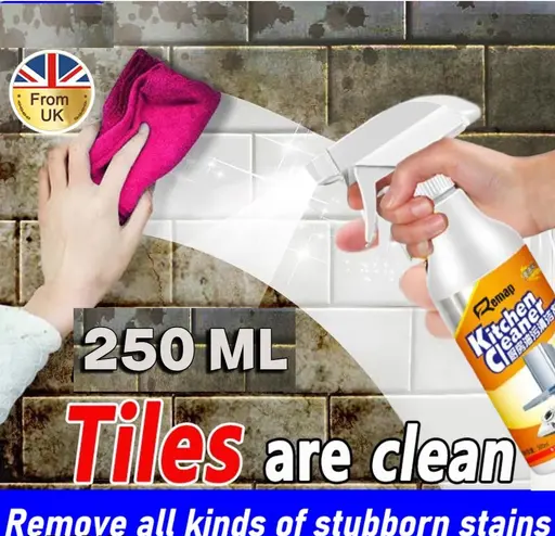 KITCHEN OIL & GREASE STAIN CLEANING REMOVER SPRAY Kitchen Degreaser Cleaner Non Corrosive Multipurpose Product - Removes Oil Grease Food Stains, Chimney Stove Grill, Kitchen Slab, Tiles, Floor, Sink Cleaner Liquid PH Neutral Kitchen Cleaner Spray Chimney Cleaner Bathroom Cleaner- 250ml - Image 3